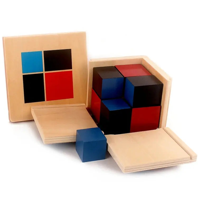 Montessori Arithmetic Algebraic Binomial Cube Trinomial Cube Wooden Toys Mathematics Materials for Elementary Wooden Math Toys Trikidsworld