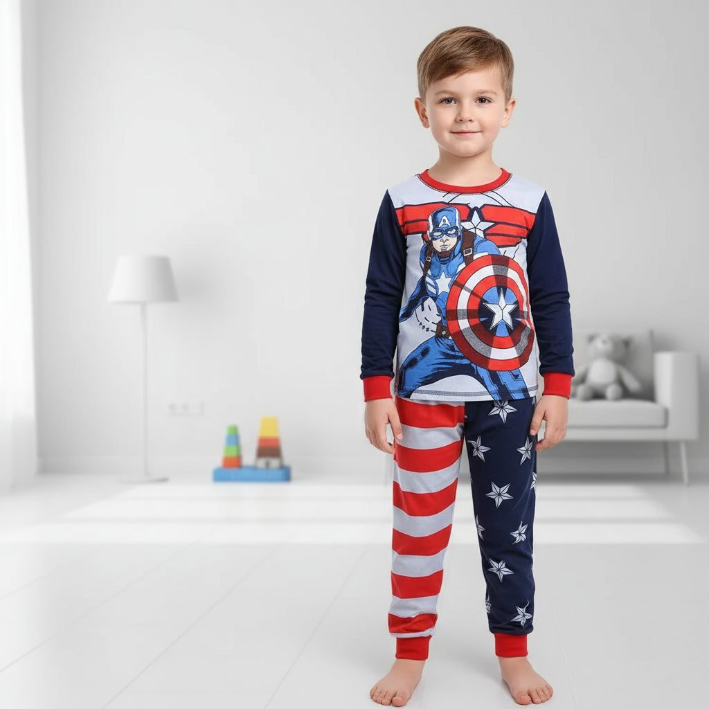 Spring Autumn Children's Mickey Clothing Sets Boys Sleepwear Clothes Kids Iron Man Pajamas Set Baby Girls Cotton Cartoon Pijamas Trikidsworld