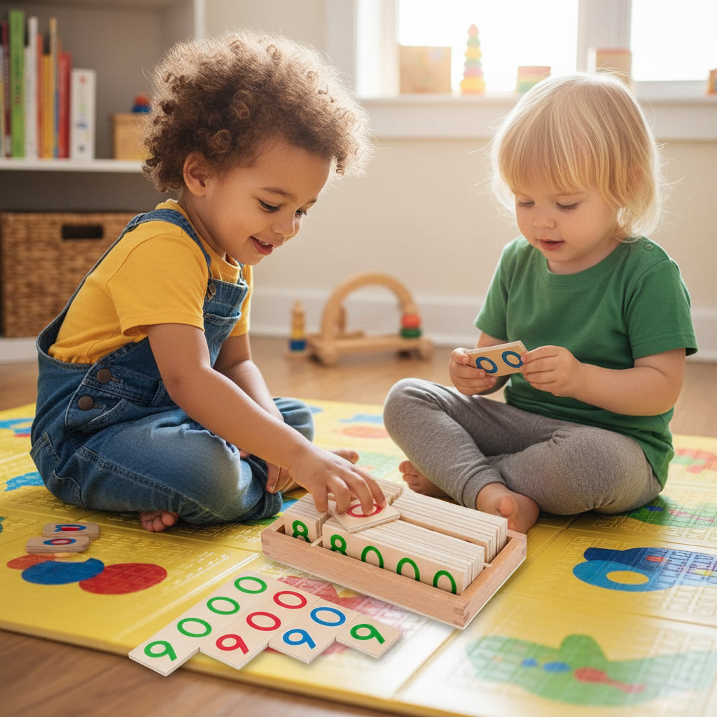 Wooden Numbers Card 1-9000 Montessori Learning Card Math Teaching Aids Preschool Children Early Education For Baby Trikidsworld