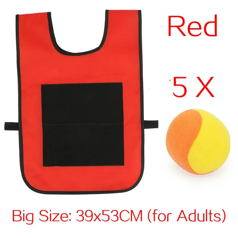 Outdoor Sport Game Props Vest Sticky Jersey Vest Game Vest Waistcoat With Sticky Ball Throwing Toys For Children Kids Sports Toy Trikidsworld