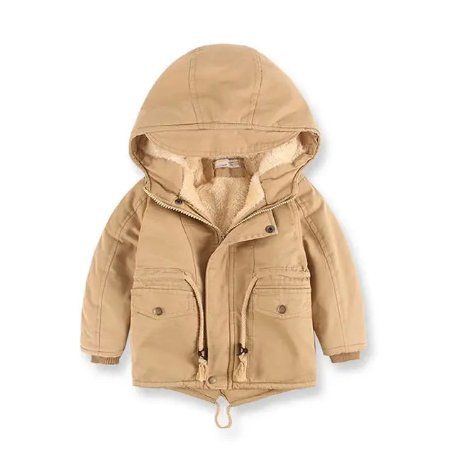 Children Winter Fleece Outdoor Jackets for Boys Hooded Warm Kids Boy Outerwear Windbreaker Autumn Casual Baby Boy Coats Clothing Trikidsworld