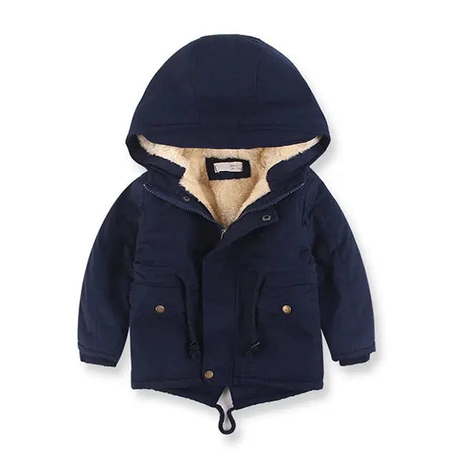 Children Winter Fleece Outdoor Jackets for Boys Hooded Warm Kids Boy Outerwear Windbreaker Autumn Casual Baby Boy Coats Clothing Trikidsworld