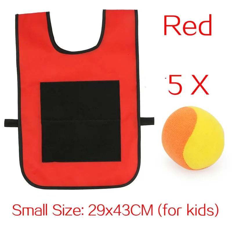 Outdoor Sport Game Props Vest Sticky Jersey Vest Game Vest Waistcoat With Sticky Ball Throwing Toys For Children Kids Sports Toy Trikidsworld