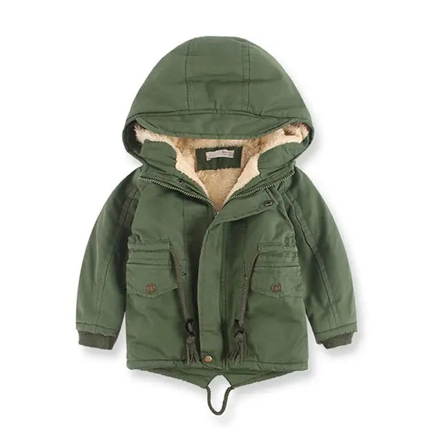 Children Winter Fleece Outdoor Jackets for Boys Hooded Warm Kids Boy Outerwear Windbreaker Autumn Casual Baby Boy Coats Clothing Trikidsworld