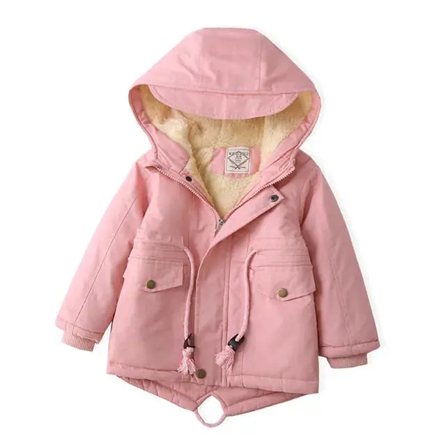 Children Winter Fleece Outdoor Jackets for Boys Hooded Warm Kids Boy Outerwear Windbreaker Autumn Casual Baby Boy Coats Clothing Trikidsworld