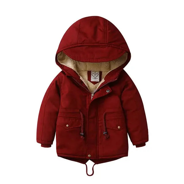 Children Winter Fleece Outdoor Jackets for Boys Hooded Warm Kids Boy Outerwear Windbreaker Autumn Casual Baby Boy Coats Clothing Trikidsworld