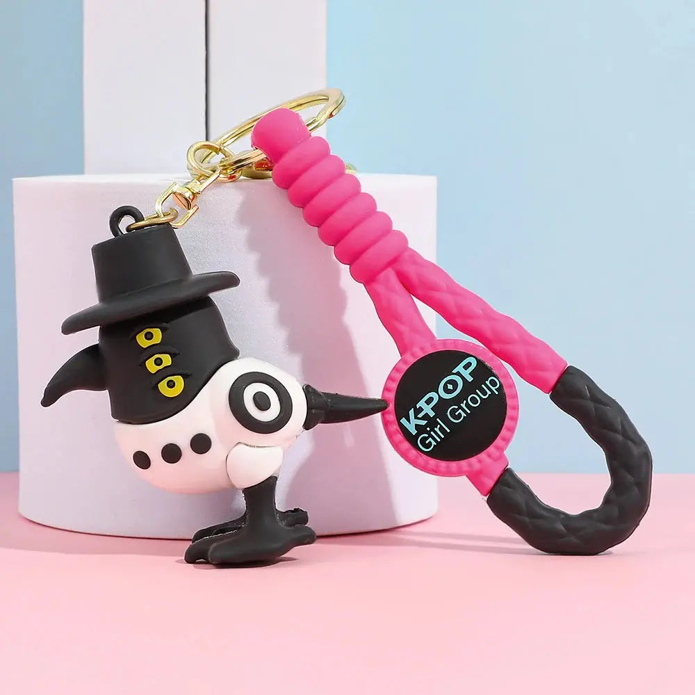 3D Printed Anime Movie Kpop Demon Hunters Girls Derpy Keychains Doll Cute Tiger Action Model Toy Collection Gifts Trikidsworld