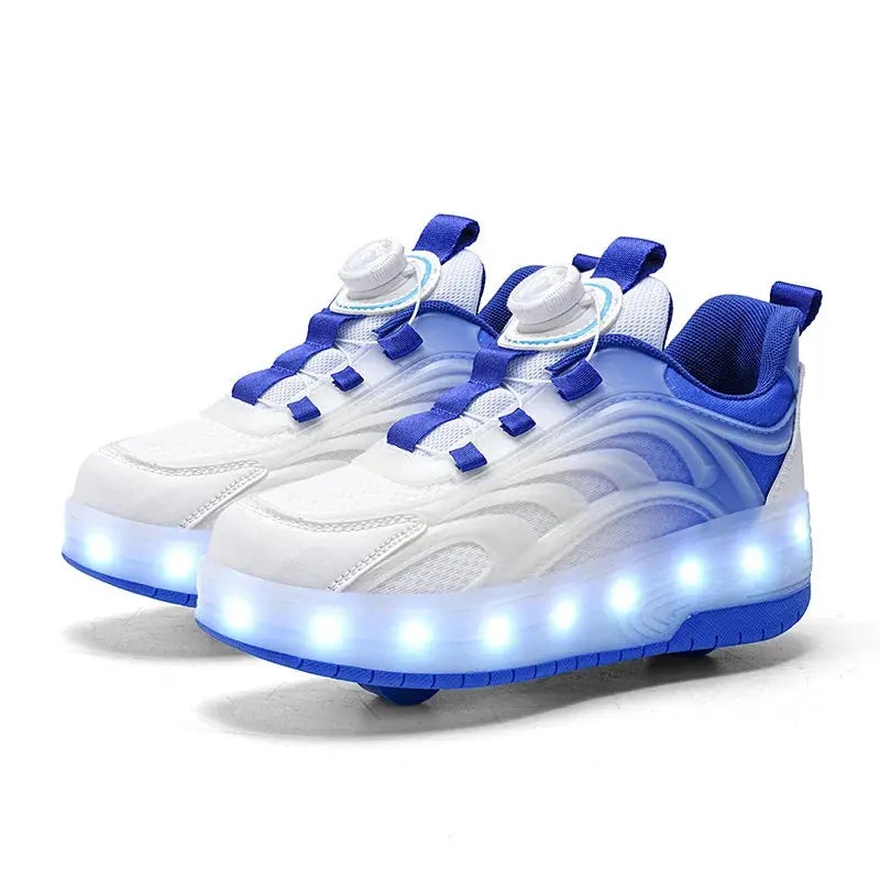 LED Light Roller Skate Shoes for Kids – 2 Wheels, USB Rechargeable Trikidsworld