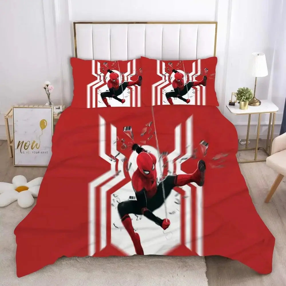 Spider-Man Anime Bedding Set – 3-Piece Duvet Cover for Kids Trikidsworld