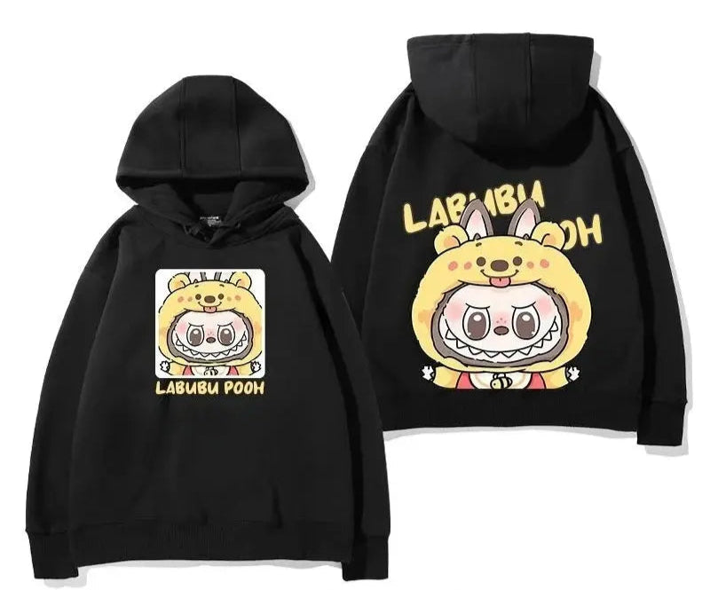 Labub labubu crazy zoo city surrounding hooded sweatshirt children's men and women autumn and winter fashion loose clothes Trikidsworld
