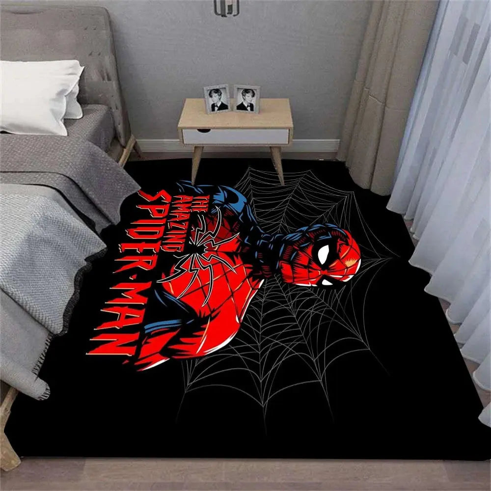 MINISO Disney Marvel Spider Man Carpet for Living Room Bedroom Kid's Home Area Rug Non-slip Washroom Floor Retro Mat Decoration Trikidsworld