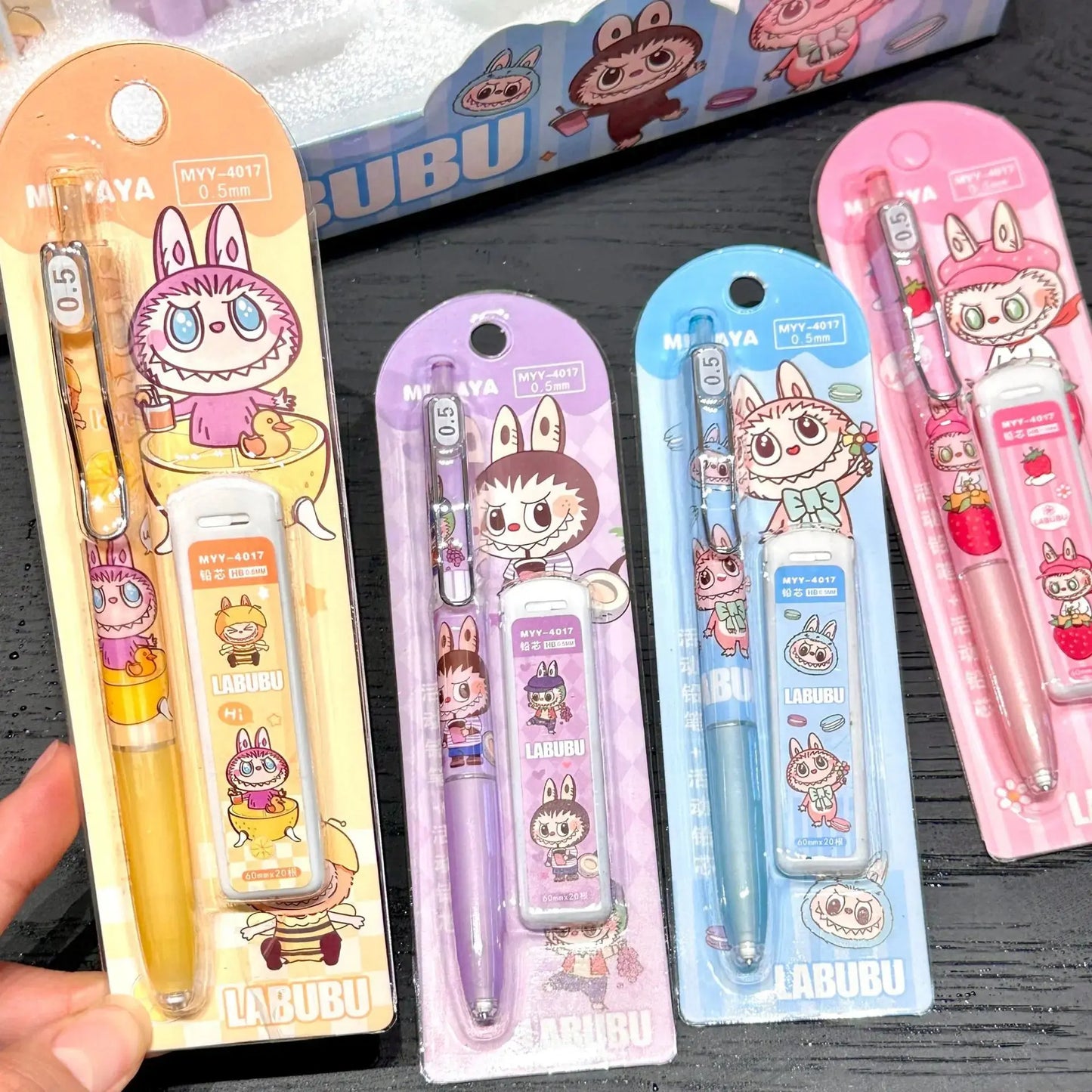 1/6pcs New Mechanical Pencil Set Cartoon Cute Automatic Pencils Student Writing Pens Stationery Gifts For Kids Trikidsworld