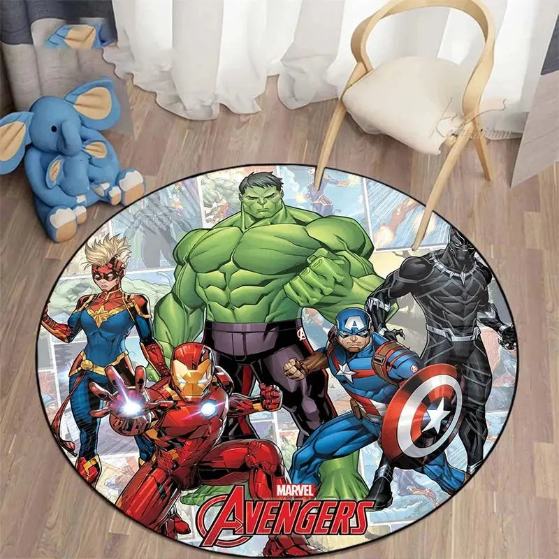 Marvel Round Carpet with Disney Heroes Trikidsworld