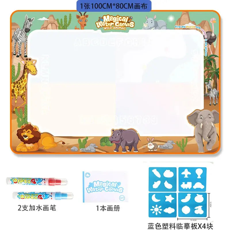 Oversized Magical Water Canvas pens Montessori Toys Learning Blanket Writing Children Drawing Repeated Graffiti Painting kid toy Trikidsworld