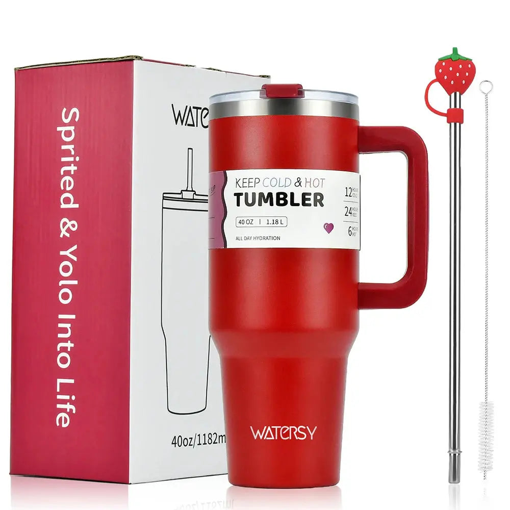 Stainless Steel Tumbler 30oz/40oz – Double Wall Thermos Cup with Lid Trikidsworld
