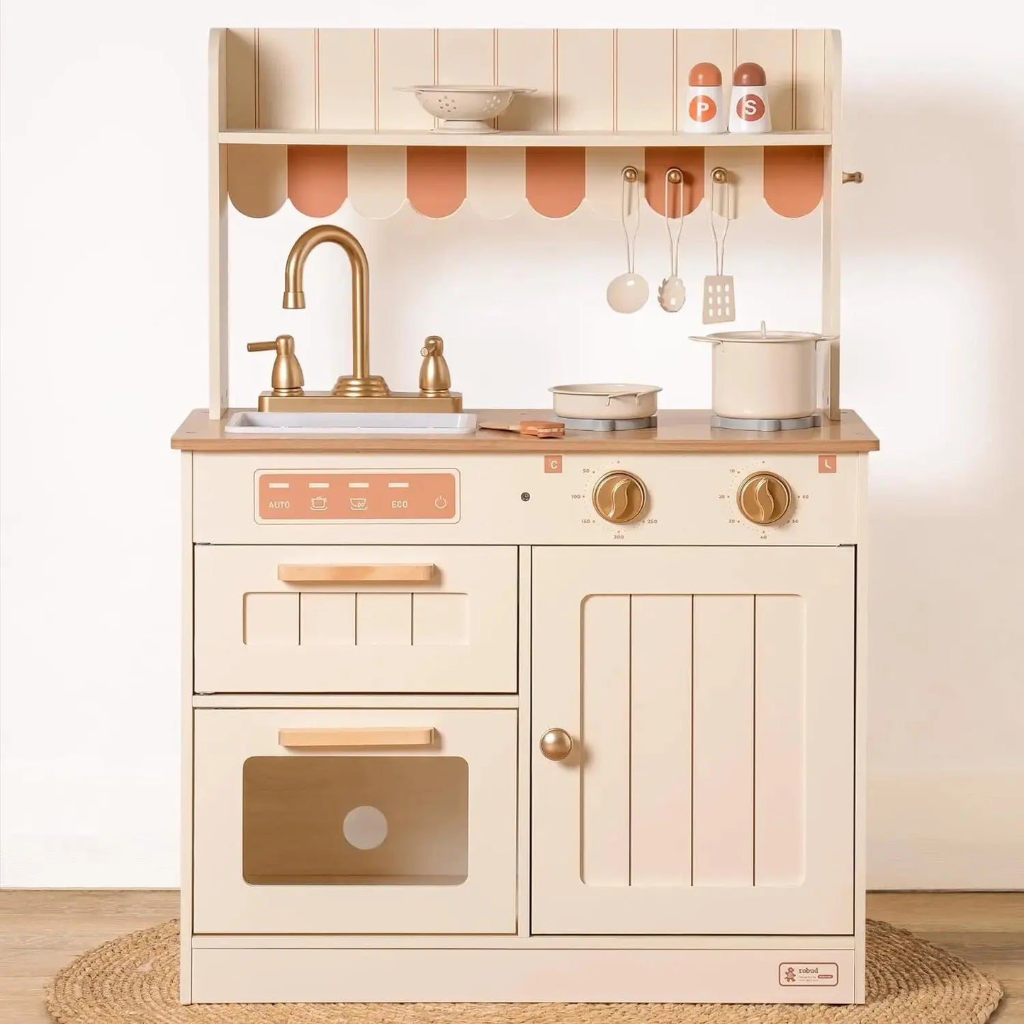 Robotime Robud Wooden Kids Kitchen – Vintage Playset Trikidsworld
