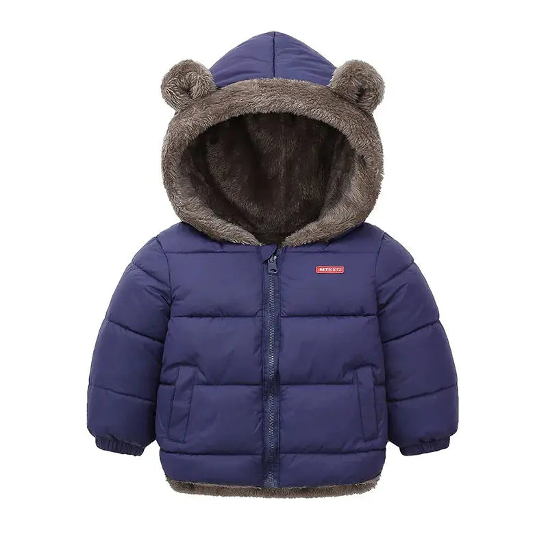 Kids Thick Warm Coats Winter Children's Fleece Hooded Jackets Autumn Cashmere Padded Snowsuit Boys Girls Cotton Outerwear 2-6Y Trikidsworld