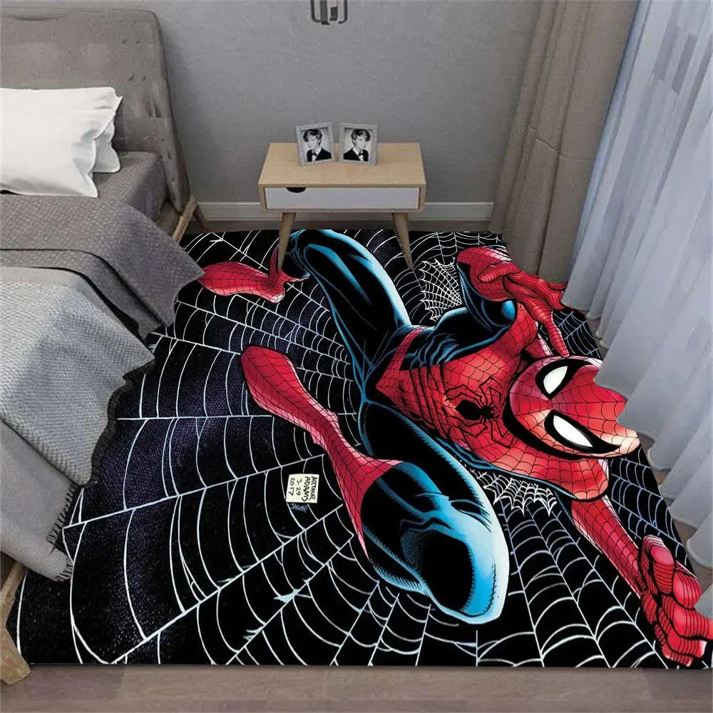 MINISO Disney Marvel Spider Man Carpet for Living Room Bedroom Kid's Home Area Rug Non-slip Washroom Floor Retro Mat Decoration Trikidsworld