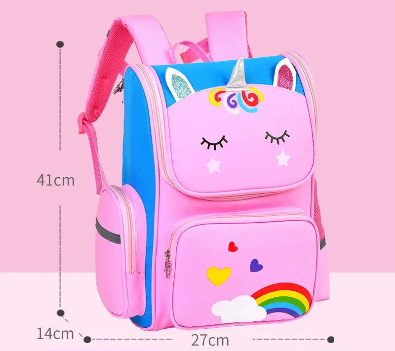Promotion 2025 Classic Cartoon Primary School Student Backpack Unicorn Ridge Protection Reduce Burden 1-3-6 Grades Space Bag Trikidsworld