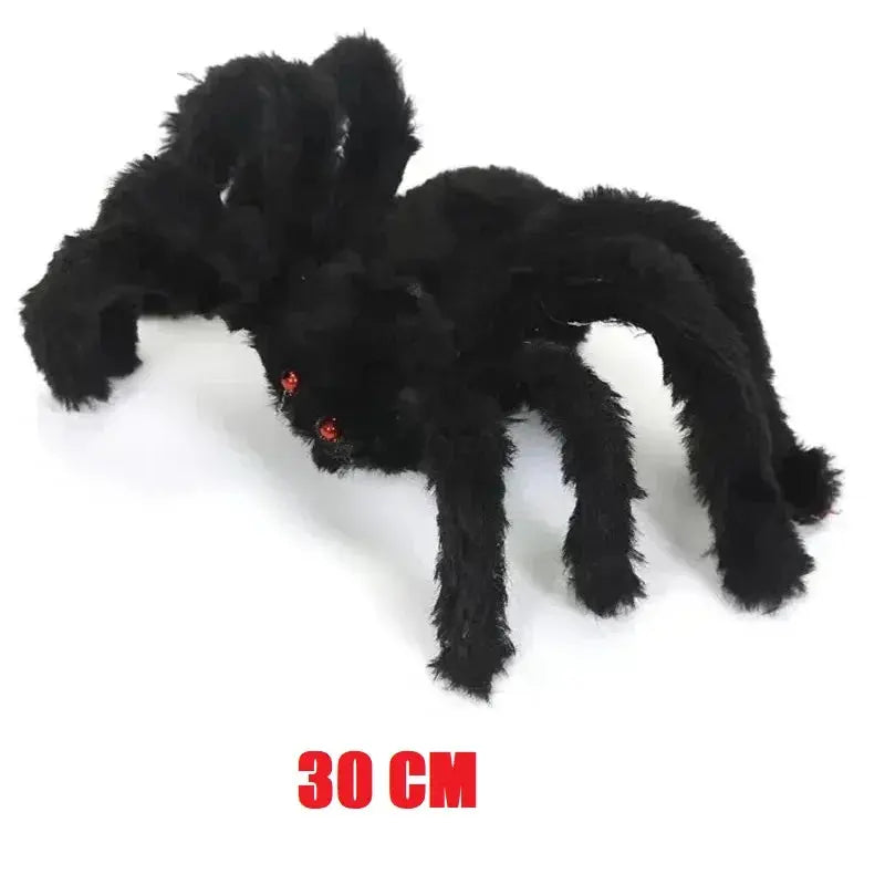 Halloween Big Plush Spider Horror Halloween Decoration Party Prop Outdoor Giant Spider Decor 30-200cm Chamber Prank Black Spider Trikidsworld