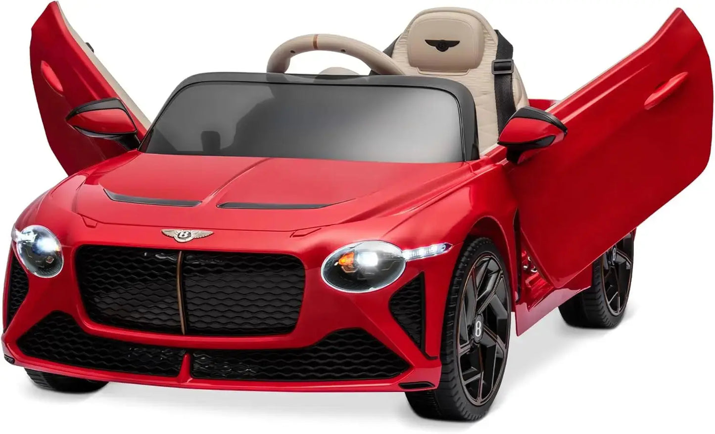 12V Ride on Car, Licensed Kids Battery Powered Electric Vehicle Toy w/Parent Remote Control, 3 Speeds, Spring Suspension, LED Li Trikidsworld