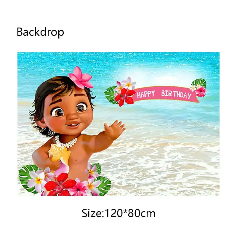 Moana Birthday Party Decoration Cartoon Trikidsworld