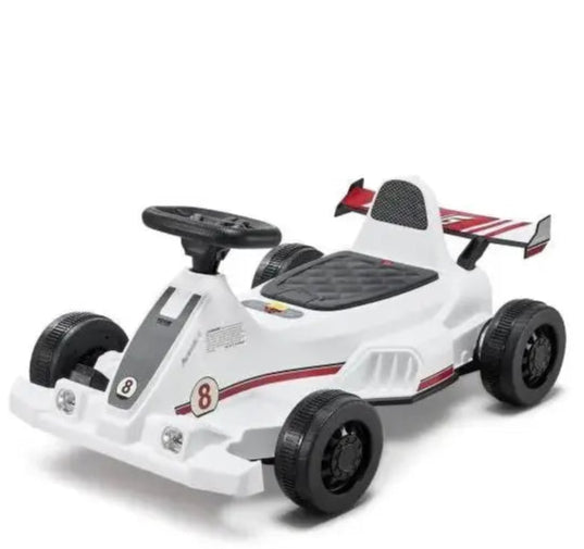 SucceBuy 6V 4.5Ah Electric Pedal Go Kart Portable Outdoor Racing Toys 20000 RPM Motor with LED Headlight&Horn for Kids Boy Gifts Trikidsworld