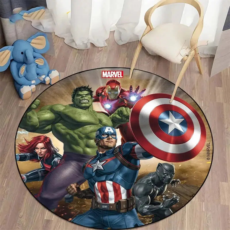 Marvel Round Carpet with Disney Heroes Trikidsworld