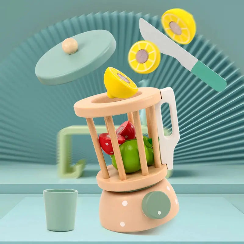 Children's Wooden Tea Set Playset – Pretend Kitchen Toy Trikidsworld