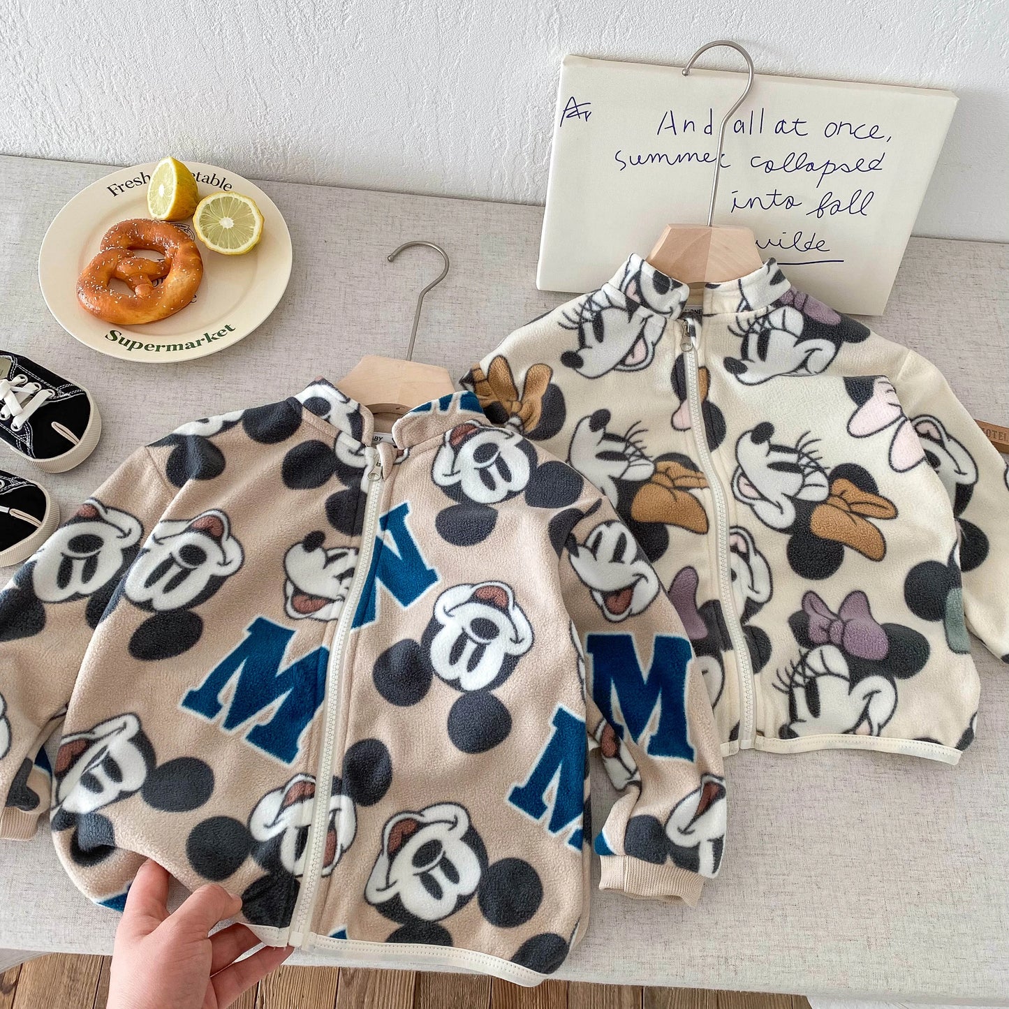 Spring Autumn Thin Children's Outerwear Printed Mickey Fashion Kids Boy Girl Casual Jacket Tops Children Clothing Coats 1-6y Trikidsworld