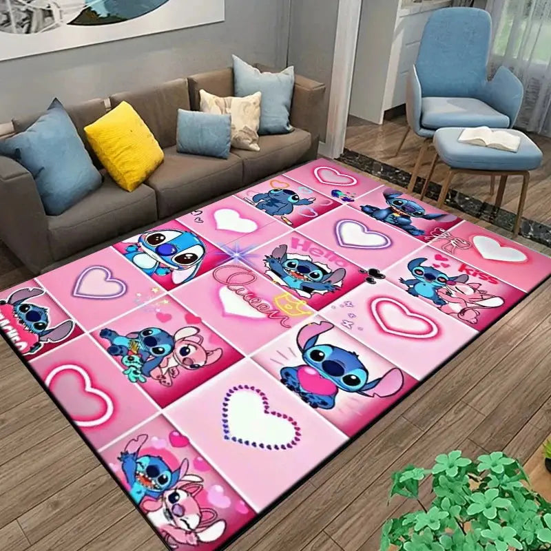 Large Stitch Cartoon Kids Rug | Fun Carpet for Living Room or Bedroom Trikidsworld