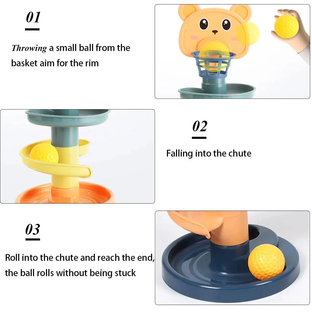 Different Layers Baby Track Rolling Ball Toy Early Educational Puzzle Toy for Children Montessori Sliding Track Tower Kids Gift Trikidsworld
