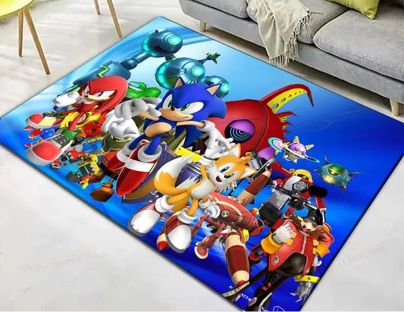 Anime Characters S-Sonics Carpet for Living Room Home Sofa Decoration,Children Game Large Decor Floor Mat Yoga Mat Large Carpet Trikidsworld