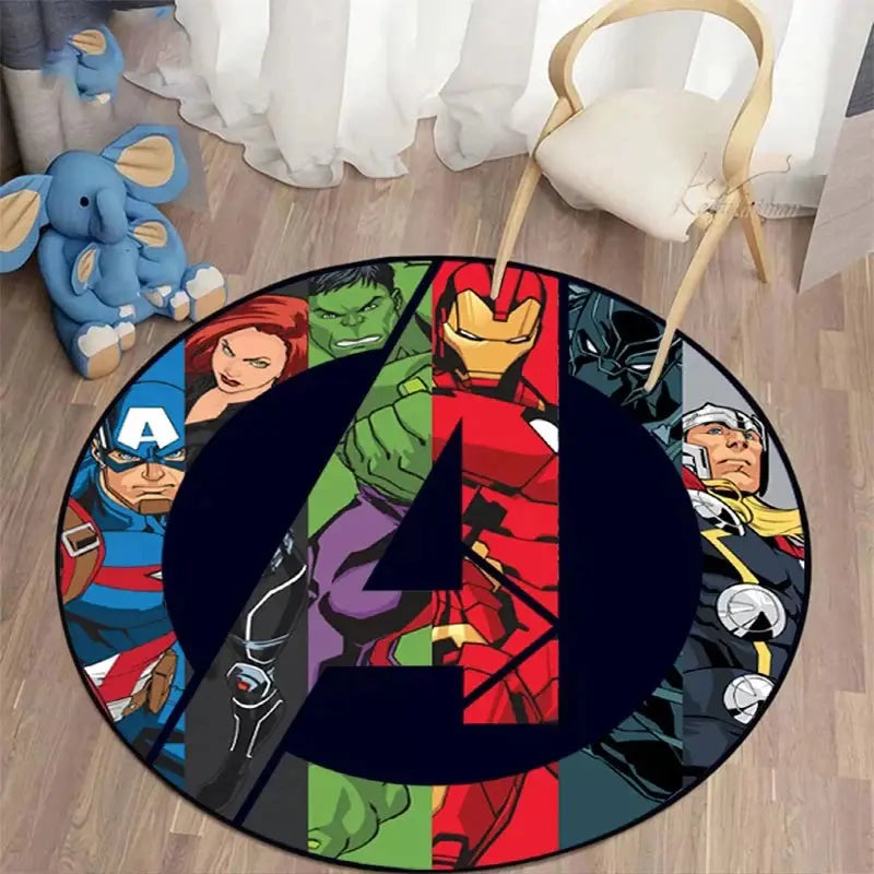 Marvel Round Carpet with Disney Heroes Trikidsworld