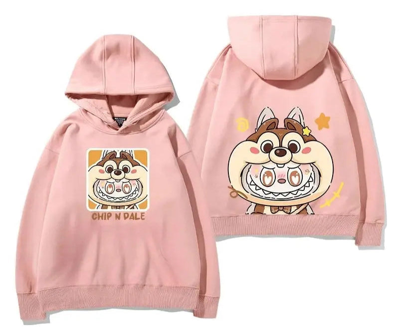 Labub labubu crazy zoo city surrounding hooded sweatshirt children's men and women autumn and winter fashion loose clothes Trikidsworld