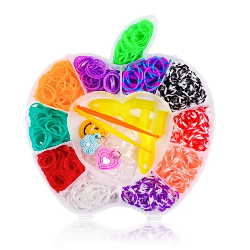 Creative Colorful Loom Bands Set Rainbow Bracelet Making Kit DIY Rubber Band Woven Bracelets Craft Toys For Girls Birthday Gifts Trikidsworld