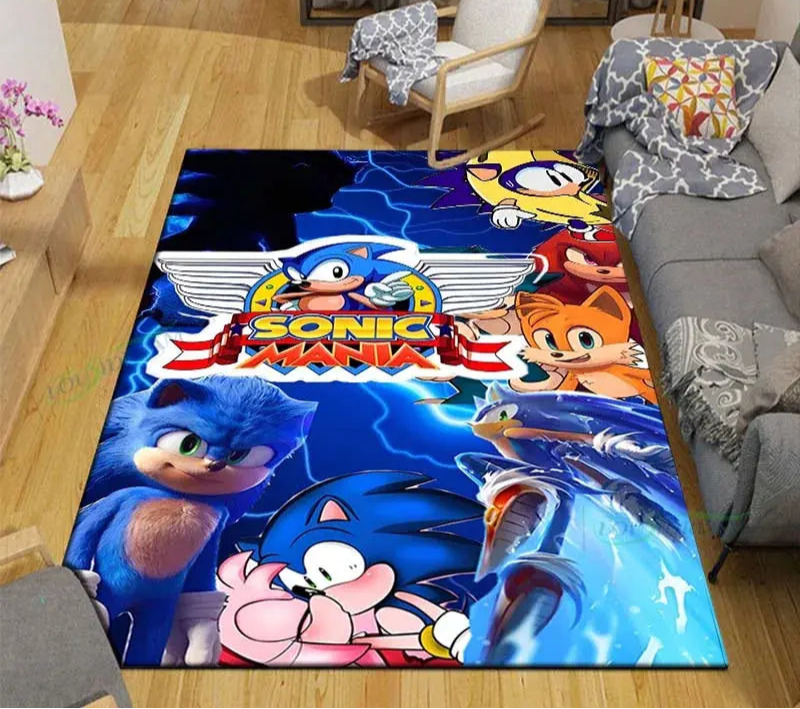 Anime Characters S-Sonics Carpet for Living Room Home Sofa Decoration,Children Game Large Decor Floor Mat Yoga Mat Large Carpet Trikidsworld