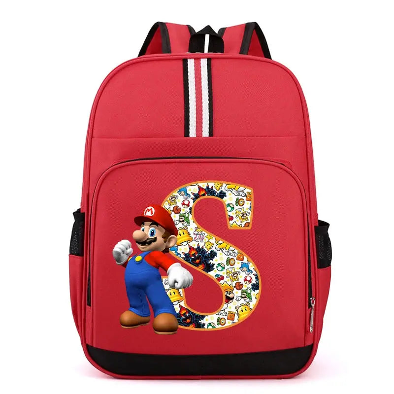 Super Mario Kids Backpack – Cartoon A-Z Schoolbag for Boys Trikidsworld