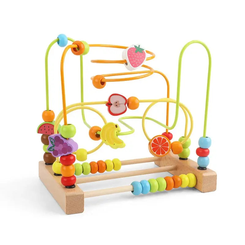 Montessori Wooden Bead Maze & Abacus Toy for Toddlers 1–3 Years Trikidsworld