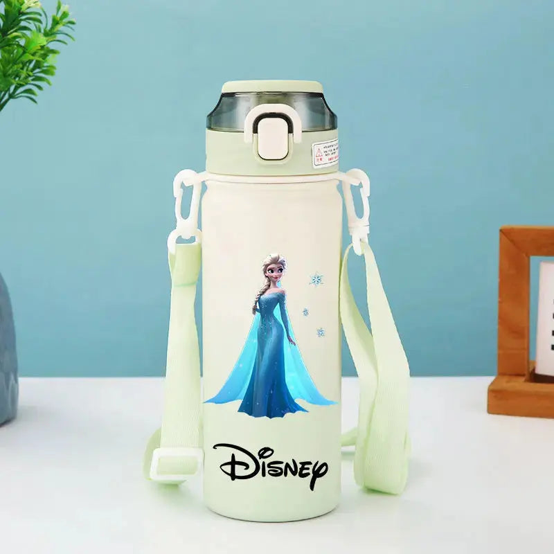 Disney Princess Thermos Bottle – Elsa, Straw & Strap Trikidsworld