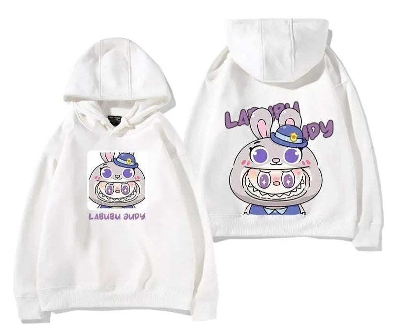 Labub labubu crazy zoo city surrounding hooded sweatshirt children's men and women autumn and winter fashion loose clothes Trikidsworld