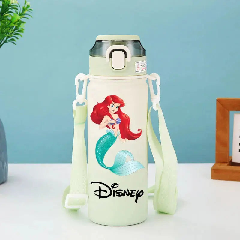 Disney Princess Thermos Bottle – Elsa, Straw & Strap Trikidsworld