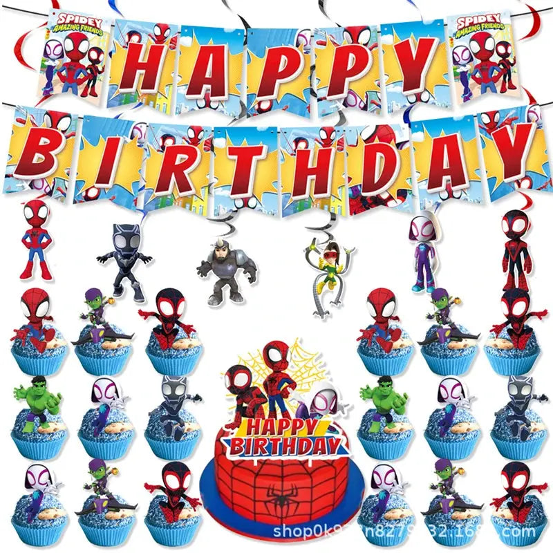Birthday Party Decoration Spiderman Theme Balloon Trikidsworld