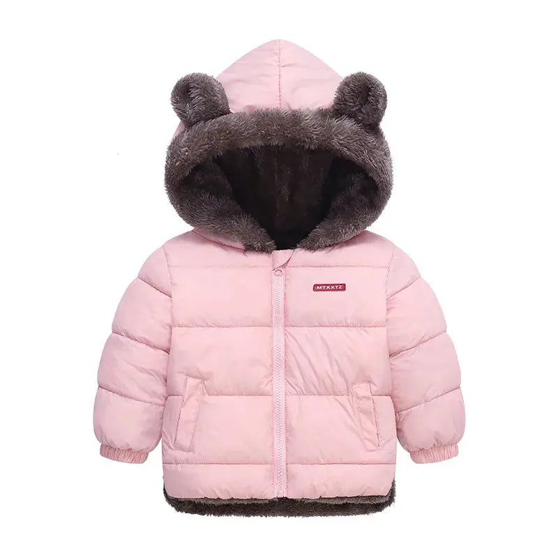 Kids Thick Warm Coats Winter Children's Fleece Hooded Jackets Autumn Cashmere Padded Snowsuit Boys Girls Cotton Outerwear 2-6Y Trikidsworld