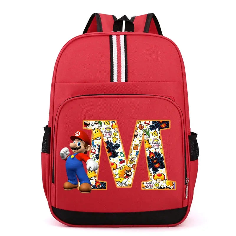 Super Mario Kids Backpack – Cartoon A-Z Schoolbag for Boys Trikidsworld