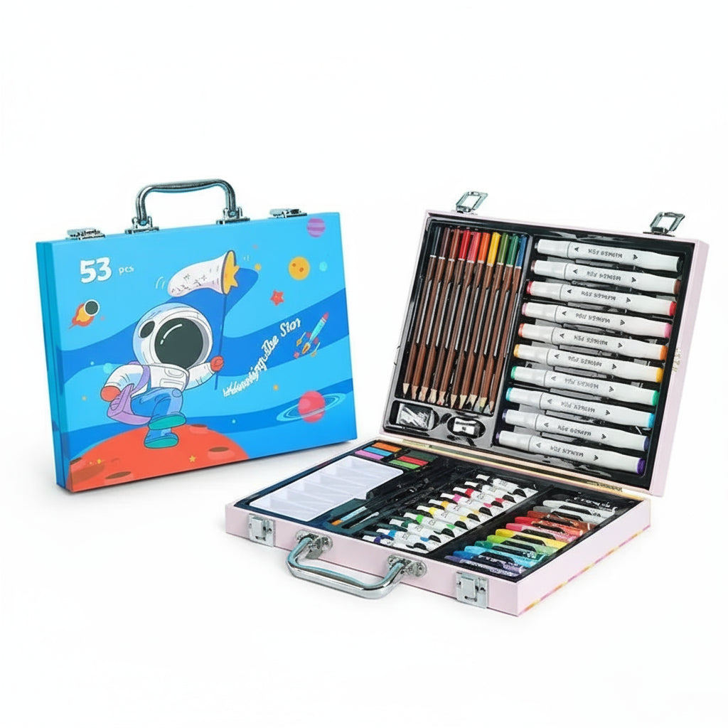 53 pcs Art Painting Set Gift for Kids DIY Drawing Painting with Markers Pigments Brush Set Stationery Supply Trikidsworld