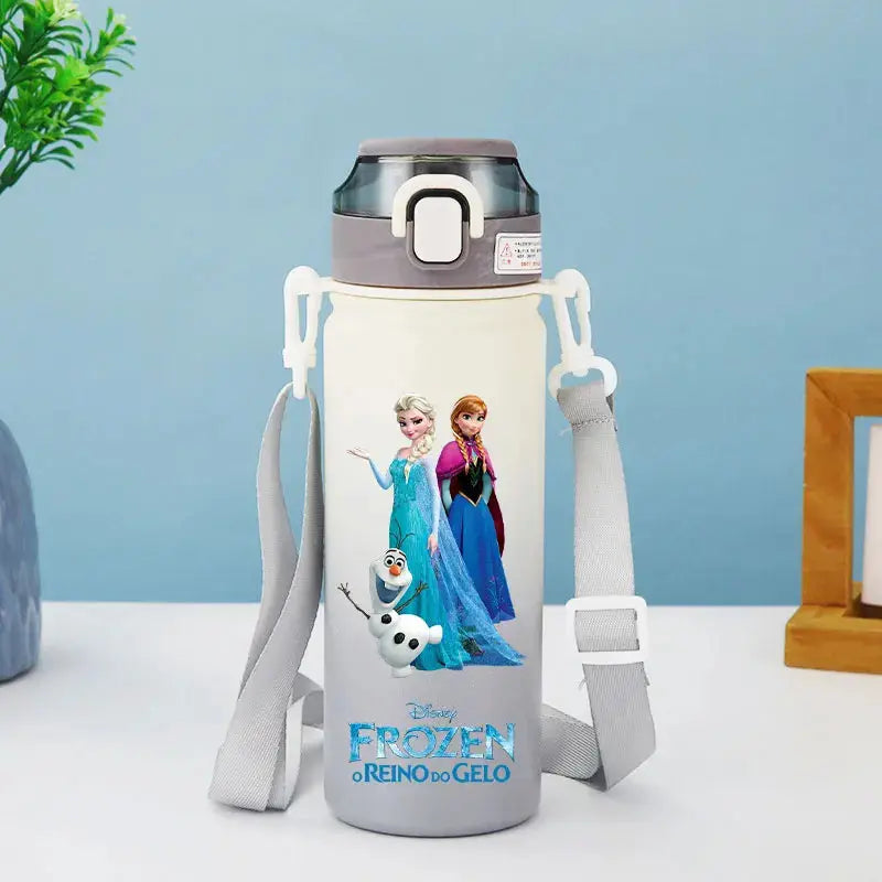 Disney Princess Thermos Bottle – Elsa, Straw & Strap Trikidsworld