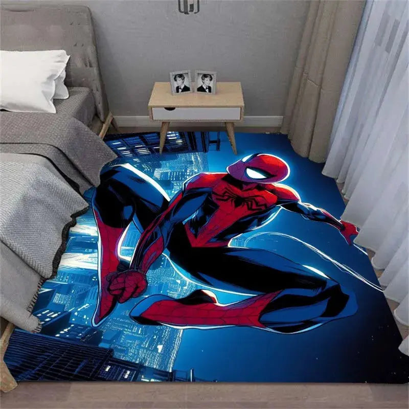 MINISO Disney Marvel Spider Man Carpet for Living Room Bedroom Kid's Home Area Rug Non-slip Washroom Floor Retro Mat Decoration Trikidsworld