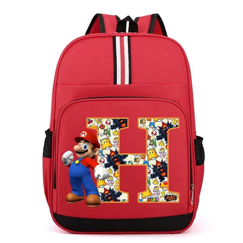 Super Mario Kids Backpack – Cartoon A-Z Schoolbag for Boys Trikidsworld