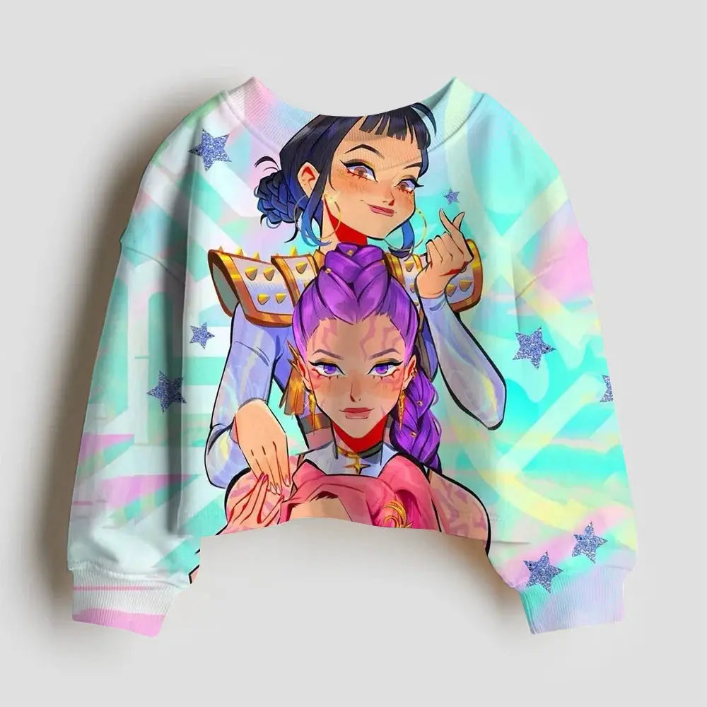 Kpop Demon Hunter Hoodies Kids Kawaii Rumi Mira Zoey Sweatshirt Girls Boys Winter Pullover Long Sleeves Children Clothes Gift Trikidsworld